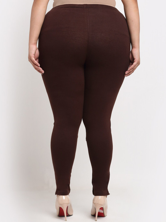 dark brown cotton ankle length leggings dark brown cotton ankle length leggings
