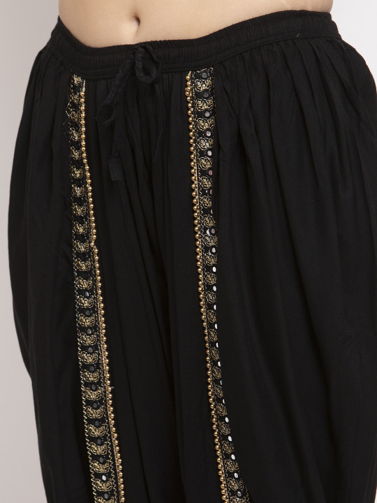 women black solid dhoti salwar women black solid dhoti salwar