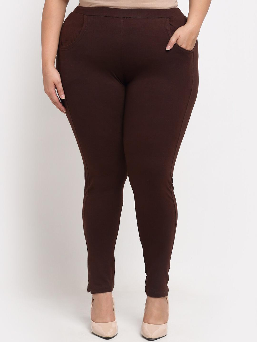 dark brown cotton ankle length leggings dark brown cotton ankle length leggings
